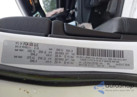 2018 Jeep Grand Cherokee Altitude 4X4 z USA, uszkodzony, nr VIN 1C4RJFAGXJC357320